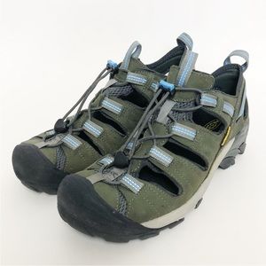 Keen Arroyo Hiking Shoes Sandals 9.5 Green Waterproof Leather